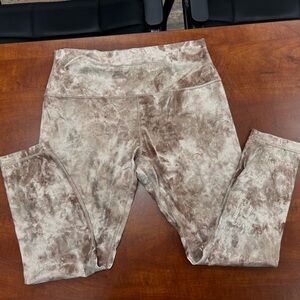 lululemon athletica Brown Tie-Dye Leggings
